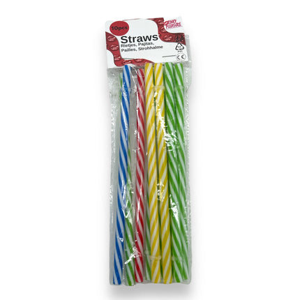Harde Plastic Rietjes - Multicolor - 10-Pack