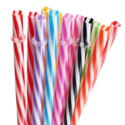 Harde Plastic Rietjes - Multicolor - 10-Pack