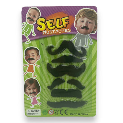 Stick-on Mustache Set - 6 Pieces, 3 Unique Models for Endless Fun