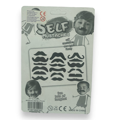 Stick-on Mustache Set - 6 Pieces, 3 Unique Models for Endless Fun