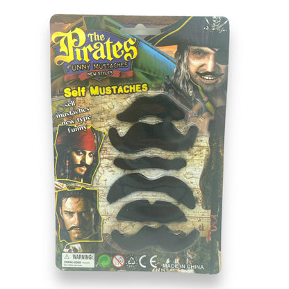 Stick-on Mustache Set - 6 Pieces, 3 Unique Models for Endless Fun