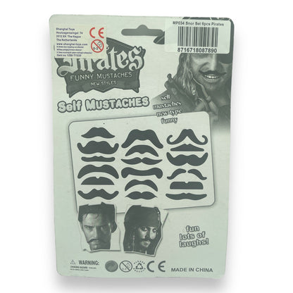 Stick-on Mustache Set - 6 Pieces, 3 Unique Models for Endless Fun