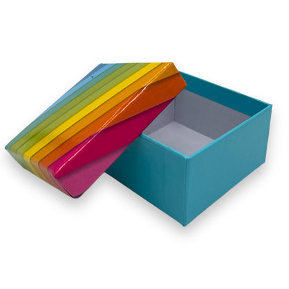 Rainbow Cardboard Box - 8x4.2 cm - Add Color and Style to Your Storage Space 