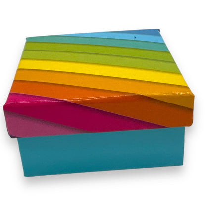 Rainbow Cardboard Box - 8x4.2 cm - Add Color and Style to Your Storage Space 