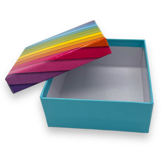 Rainbow Cardboard Box - 12x5.2 cm - Add Color and Style to Your Storage Space