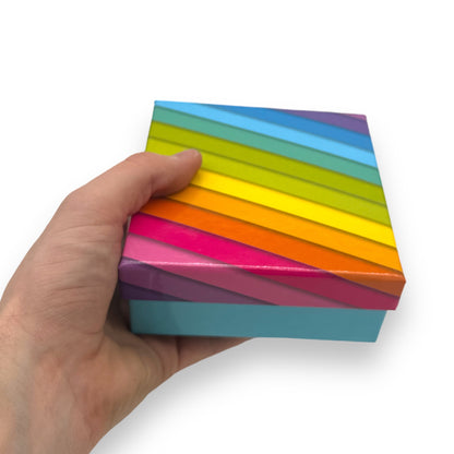 Rainbow Cardboard Box - 12x5.2 cm - Add Color and Style to Your Storage Space