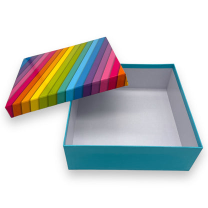 Rainbow Cardboard Box - 22x7.8cm - Add Color and Style to Your Storage Space