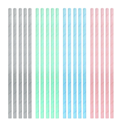 Papieren Rietjes in Pastelkleuren - 220x6mm - 10-Pack