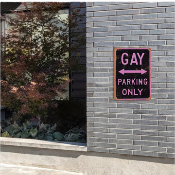 Metalen Parkeerbord Gay Parking Only 20x30 cm
