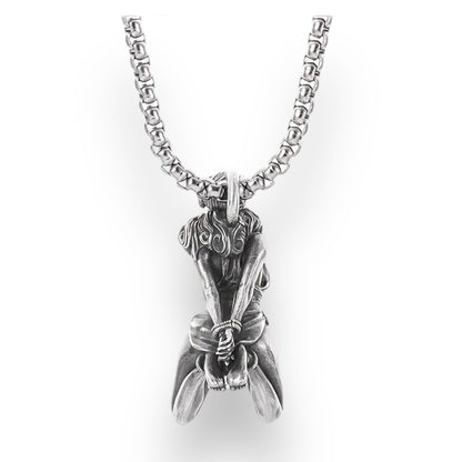 Zilveren Hanger Ketting - Verleidelijke Bondage Kunst