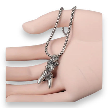 Zilveren Hanger Ketting - Verleidelijke Bondage Kunst