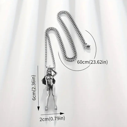 Sexy Women Necklace with Exclusive Feminine Pendant - Seductive Accessory for Elegant Style