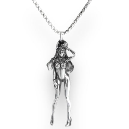 Sexy Women Necklace with Exclusive Feminine Pendant - Seductive Accessory for Elegant Style