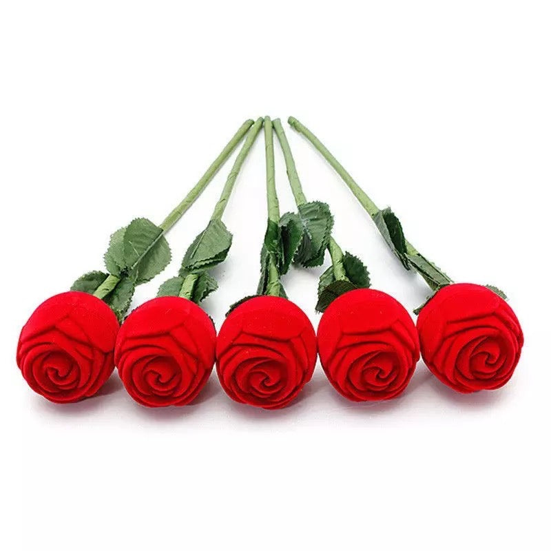Wedding ring box in the shape of a rose