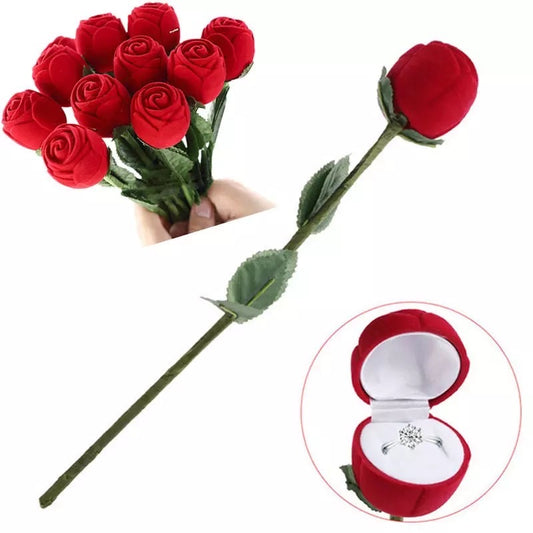 Wedding ring box in the shape of a rose