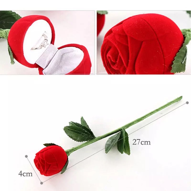 Wedding ring box in the shape of a rose