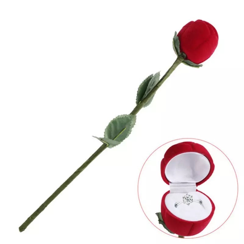 Wedding ring box in the shape of a rose