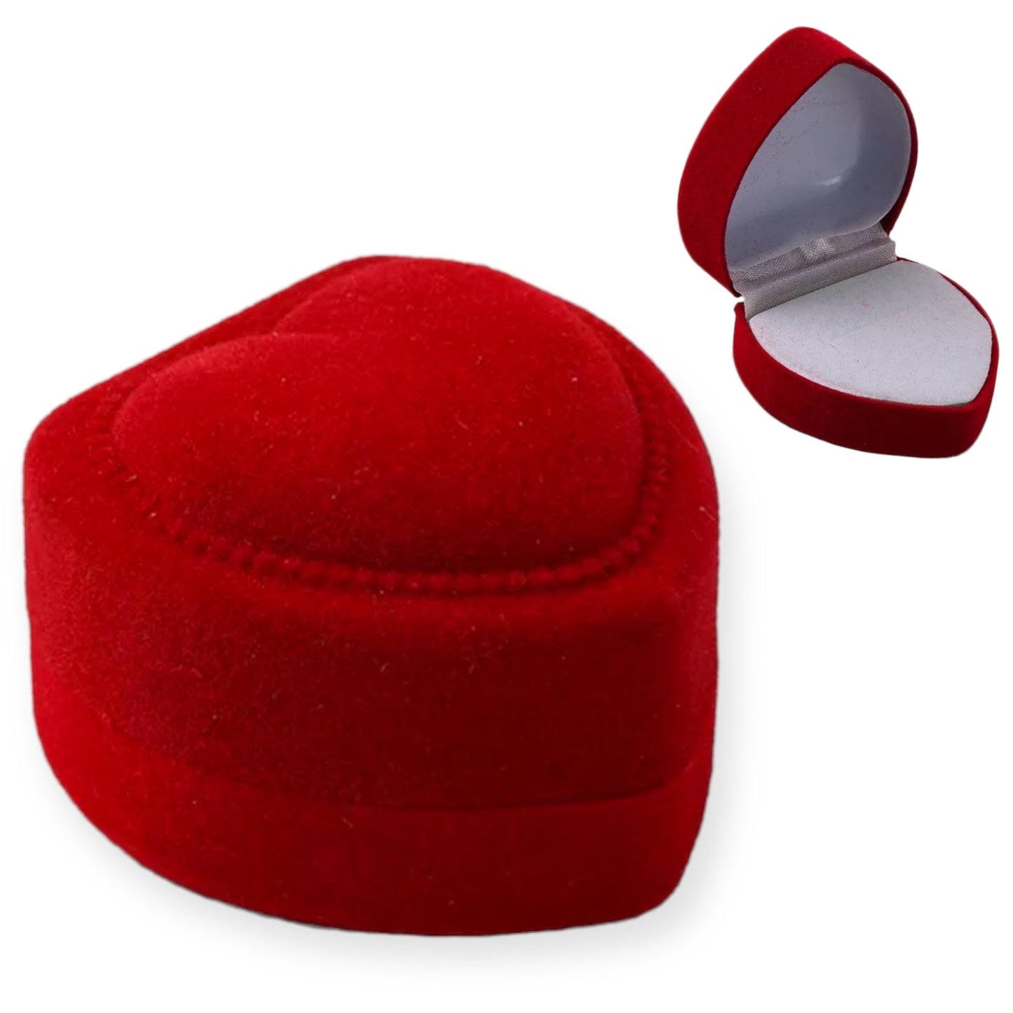 Wedding Ring Box Heart Red - Beautiful way to present your rings on your big day - 1 Piece - Dimensions: 4.5 cm