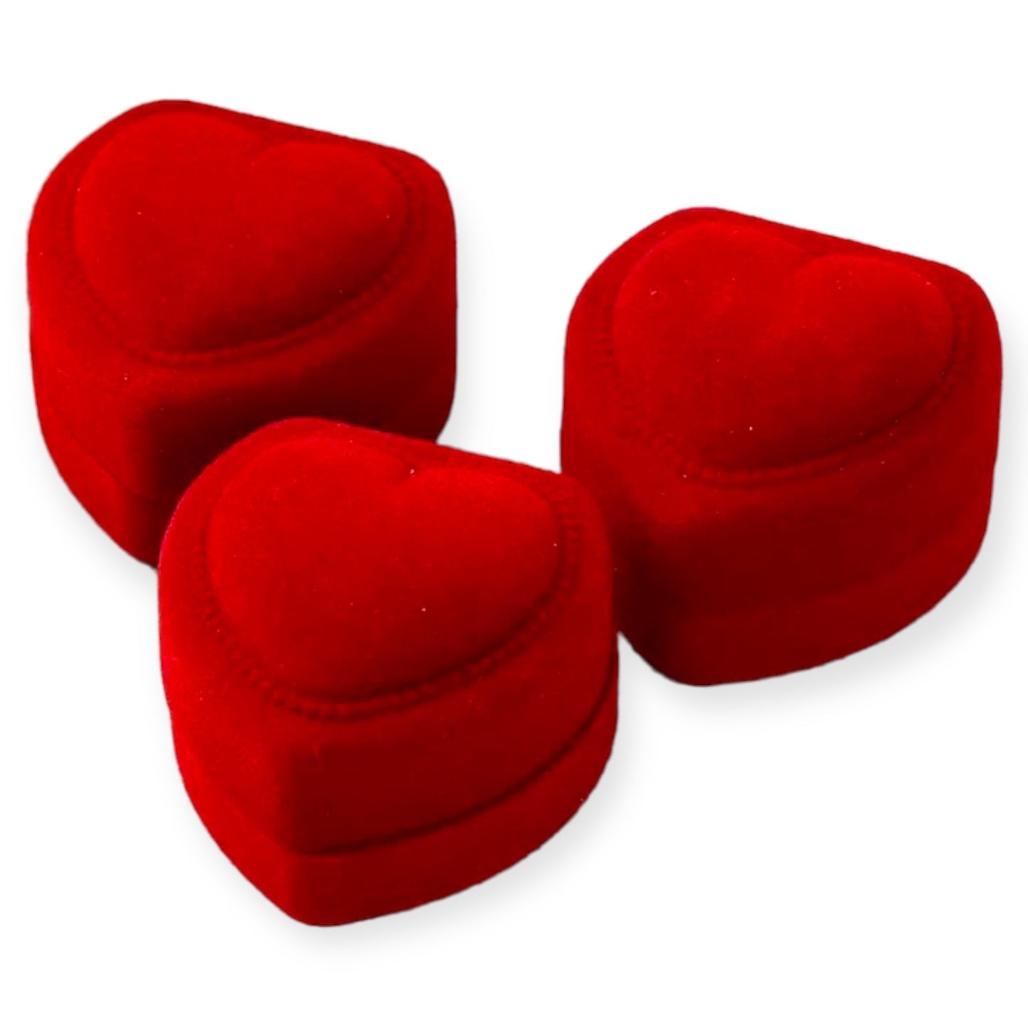 Wedding Ring Box Heart Red - Beautiful way to present your rings on your big day - 1 Piece - Dimensions: 4.5 cm