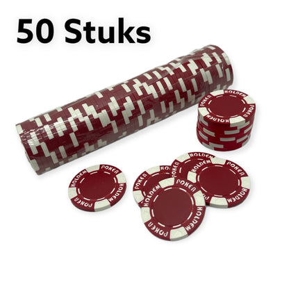 Poker Fiches 50 Stuks 6 Kleuren