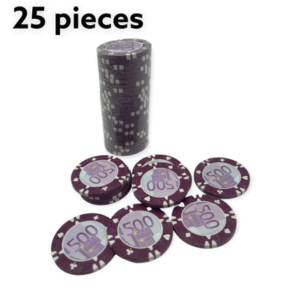 Verbeter Je Pokeravonden Met Deze Set Van Pokerfiches In 6 Verschillende Modellen 25 Stuks