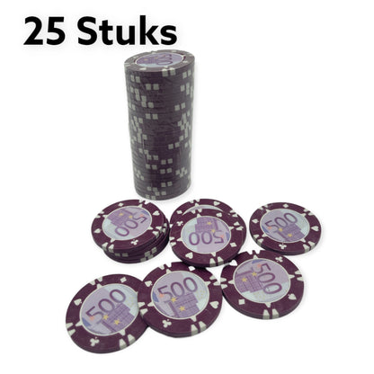 Verbeter Je Pokeravonden Met Deze Set Van Pokerfiches In 6 Verschillende Modellen 25 Stuks