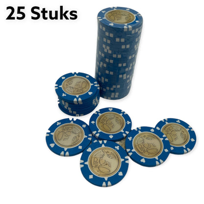 Verbeter Je Pokeravonden Met Deze Set Van Pokerfiches In 6 Verschillende Modellen 25 Stuks