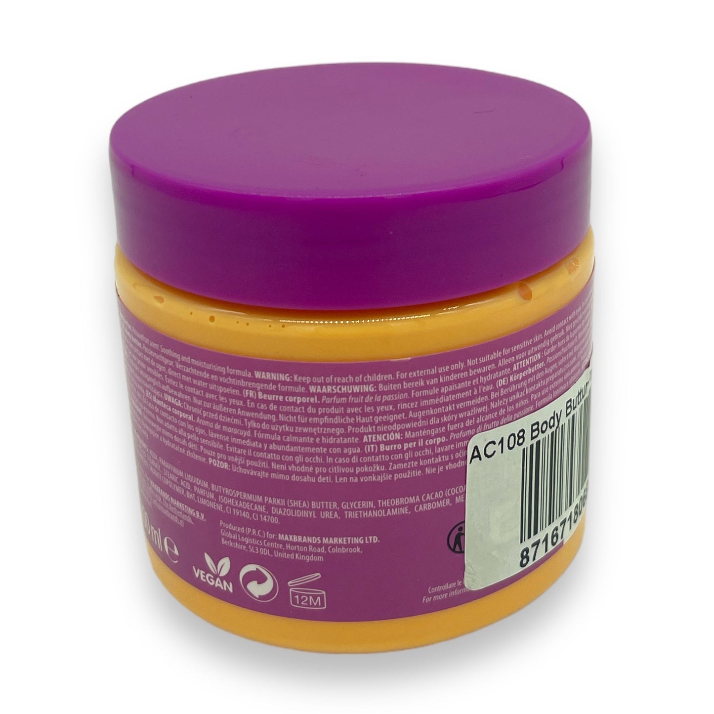 Pamper your Skin with Body Butter with Passion Fruit Flavor - 200 ml