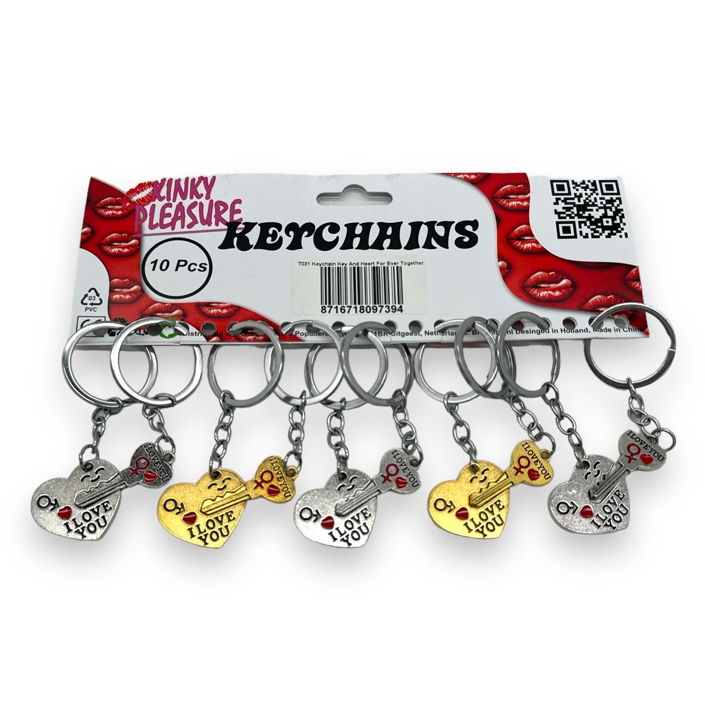 Keychain 'Eternally Together' - Key and Heart - 2 Models 