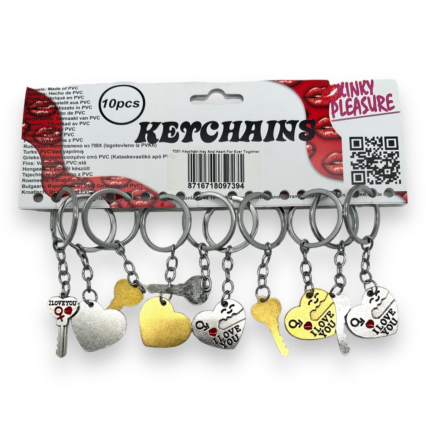 Keychain 'Eternally Together' - Key and Heart - 2 Models 