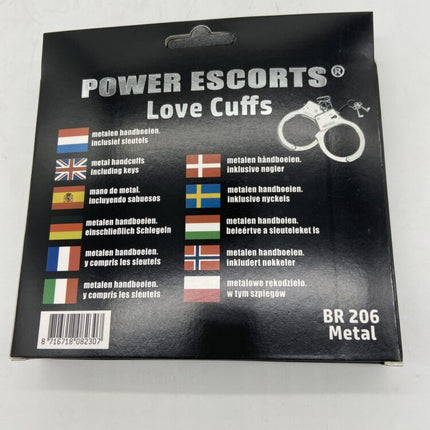 Power Escort Metal Hand cuffs - Love Cuffs - BR206 Metal