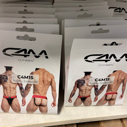CUT4MEN - C4M15 - Rugby Jockstrap Men Underwear - 12 Pieces - 3 Colors - 4 Sizes -1 Piece