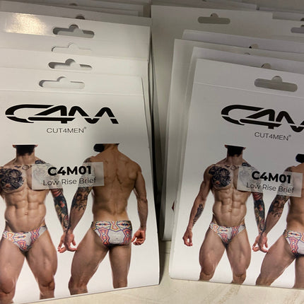 CUT4MEN - C4M01 - Low Rise Bikini Brief Men Underwear - 12 Pieces - 3 Color - 4 Sizes - 1 Piece