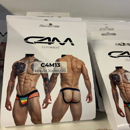 CUT4MEN - C4M13 - Jockstrap Men Underwear - Jockstrap Rainbow - 4 Sizes - 1 Piece