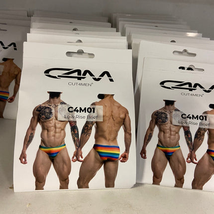 CUT4MEN - C4M01 - Low Rise Bikini Brief Men Underwear - 12 Pieces - 3 Color - 4 Sizes - 1 Piece