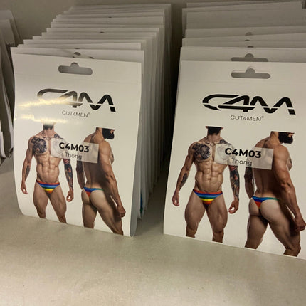 CUT4MEN - C4M03 - Thong Men Underwear - Rainbow - 4 Sizes - 1 Piece
