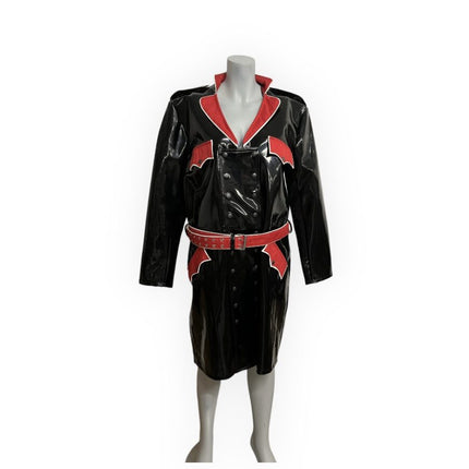 Fashion World - Lacquer black Long Jacket - Size XL - LL120 