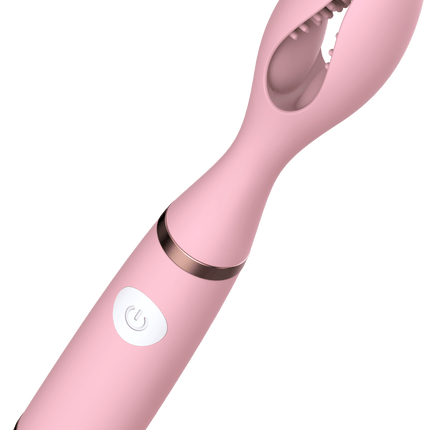 Power Escorts - BR164 - Couple Pleasure - Couple Vibrator - Rechargeable - Silicone - 19 × 2,75 CM - Pink