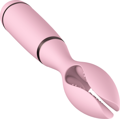 Power Escorts - BR164 - Couple Pleasure - Couple Vibrator - Rechargeable - Silicone - 19 × 2,75 CM - Pink