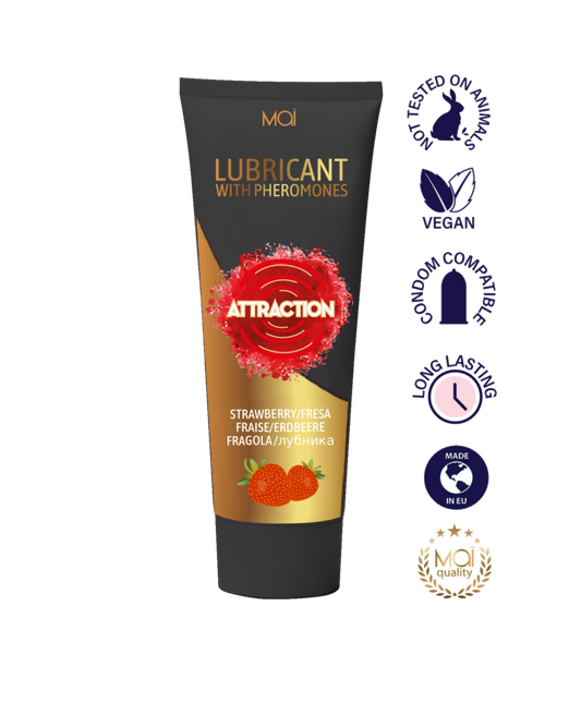 MAI Cosmetics Strawberry Lubricant With Pheromones Attraction 100 ML - LT2397