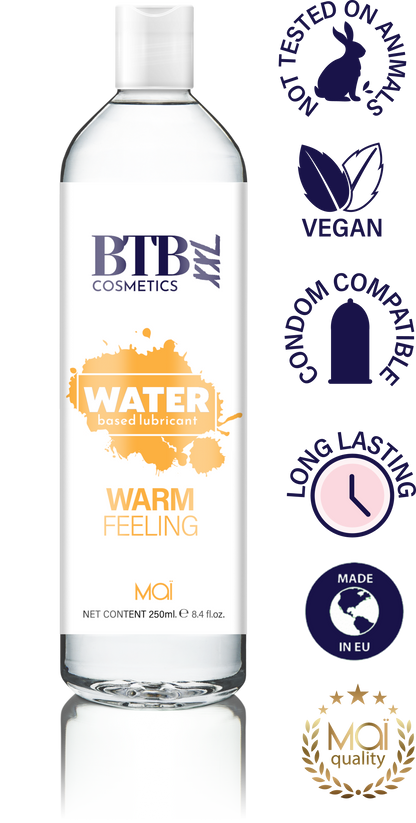 BTB Cosmetics Vegan Warm Feeling Water Based Lubricant XL 250 ML - LT2413