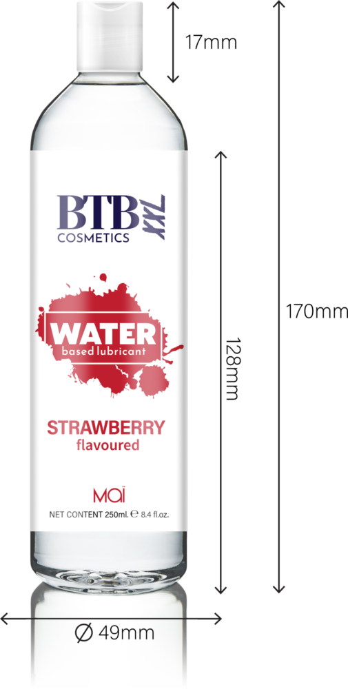 BTB Cosmetics Vegan Strawberry Taste Water Based Lubricant 250 ML - LT2415