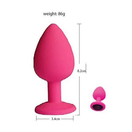 Power Escorts - BR134 - Silicone Butt Plug - Pink - 3 Pack - 6 Colours