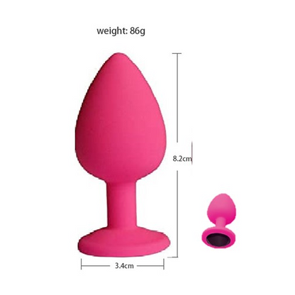Power Escorts - BR134 - Silicone Butt Plug - Pink - 3 Pack - 6 Colors