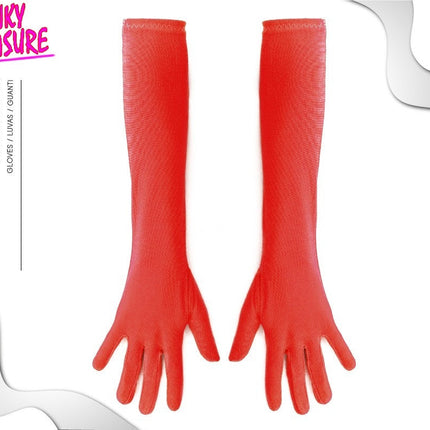 Long Gloves - Soft - 6 Colors - 1 Pair