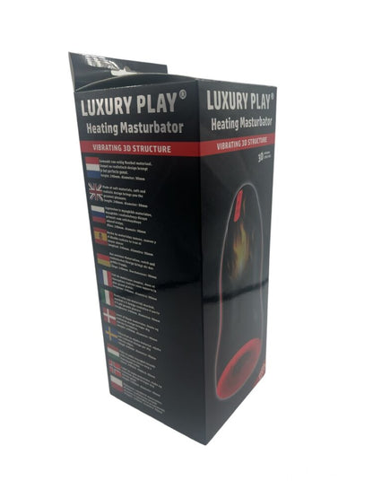 Luxury Play Big Rechargeable Masturbator - Heating - 2 Motors - Black - LP04 - Color Box