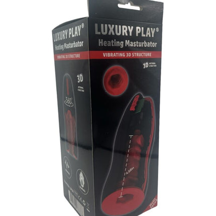 Luxury Play Big Rechargeable Masturbator - Heating - 2 Motors - Black - LP04 - Colour Box