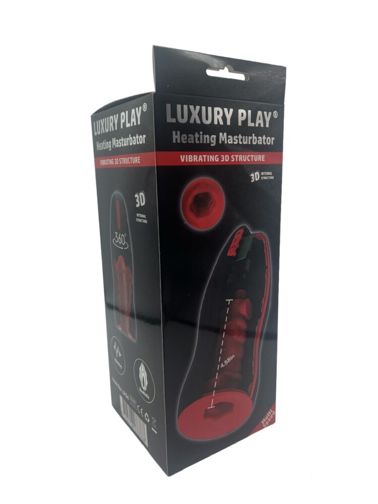 Luxury Play Big Rechargeable Masturbator - Heating - 2 Motors - Black - LP04 - Color Box