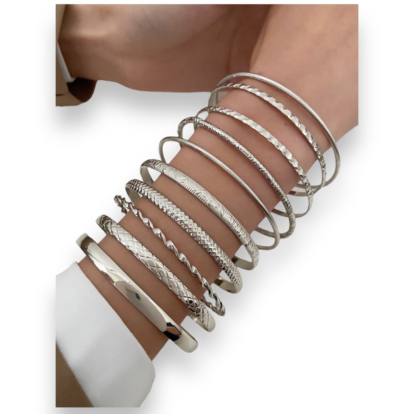 Boho-Chique Armbanden Set van 10 Stuks Verkrijgbaar in Het Goud & Zilver