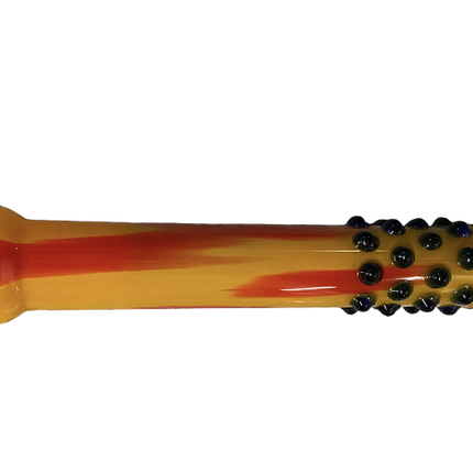 Glass Wands Glass Vibrator - Yellow with Dark Ridge - 18 cm